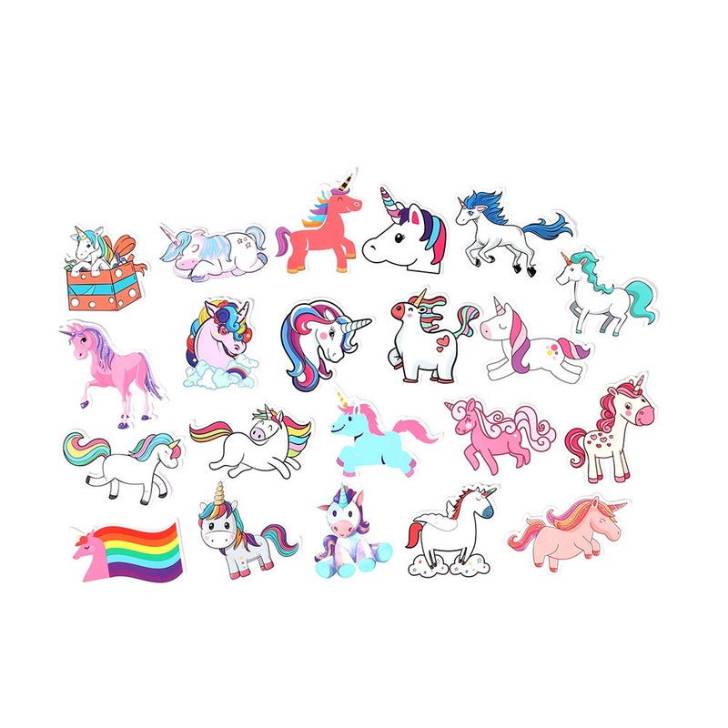 FNGEEN Unicorn Stickers 50pcs, Cute Girls Stickers Pack for Laptop Water Bottle Hydroflask Book Gifts Bag, Vinyl Waterproof Decals Rainbow Unicorn Decoration for Women Teens Luggage Scrapbooking Car - Image 3